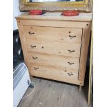 PINE 4 DRAWER CHEST OF DRAWERS