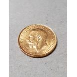 1925 GOLD SOVEREIGN 22CT COIN