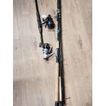 BUNDLE OF FISHING RODS INCLUDES 2 REELS