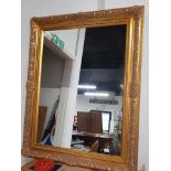 LARGE GILT FRAMED HALL MIRROR