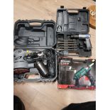 PARKSIDE HOT GLUE GUN AND TITAN ORBITAL SANDER PLUS POWER CRAFT SCREWS DRIVER ALL IN ORIGINAL CASE