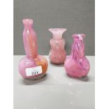 3 MURANO GLASS PIECES