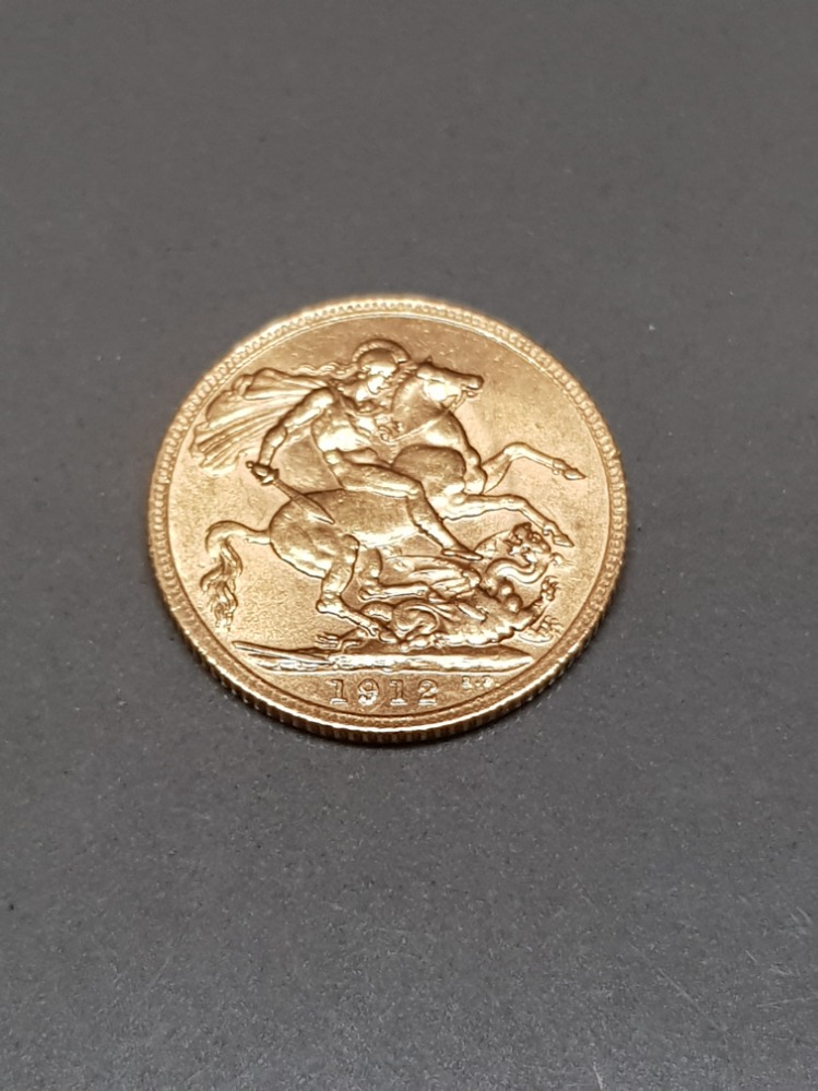 1912 GOLD SOVEREIGN COIN 22CT