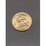 1912 GOLD SOVEREIGN COIN 22CT