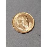 1910 GOLD SOVEREIGN 22CT