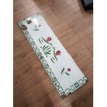 ORIGINAL LACQUERED BOARD WITH FLORAL PATTERNED