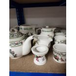 20 PIECES OF PORTMEIRION TEA CHINA IN VARIATIONS PATTERN