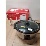 MORPHY RICHARDS SLOW COOKER AND BOXED BIFINETT HAND MIXED SET