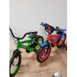 2 CHILDS BIKES WITH STABILIZERS