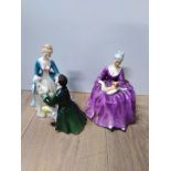 2 ROYAL DOULTON FIGURES THE SUITOR 2132 AND CHARLOTTE 2421