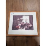 FRAMED LIMITED EDITION PRINT OF 3 LADIES 15/100 SIGNED A TAYLOR
