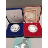 SINGAPORE 1984 SILVER PROOF COIN IN ORIGINAL CASE PLUS CERTIFICATE AND 1 SINGAPORE 1OZ PROOF