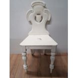 PAINTED OAK HALL CHAIR