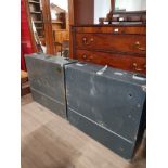 VINTAGE MILITARY CARGO CARRYING CASES WITH NATO MARKS INSIDE