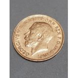 1912 GOLD HALF SOVEREIGN COIN 22CT