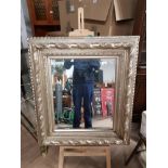 MODERN ORNATE FRAMED MIRROR WITH BEVELLED EDGE