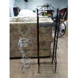 2 METAL PLANT STANDS