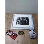 STAR WARS PICTURE OF CHEWBACCA AND HAN SOLO TOGETHER WITH STORM TROOPER PROJECTION WATCH AND LAMP