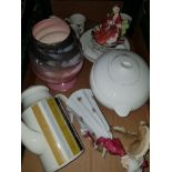 A BOX OF ASSORTED WARE INC MALING QUEENSBERRY MIDWINTER ETC