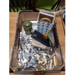 A BOX OF MISCELLANEOUS INC ASSORTED CUTLERY