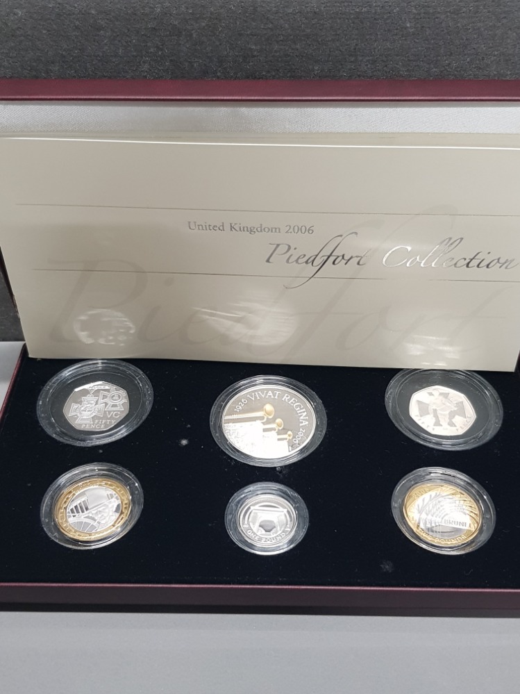 ROYAL MINT 2006 UNITED KINGDOM SILVER PIEDFORT COIN COLLECTION IN ORIGINAL CASE