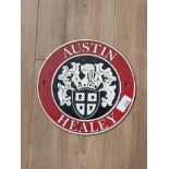 CAST METAL AUSTIN HEALEY SIGN