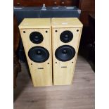 A PAIR OF ACOUSTIC SOLUTIONS FLOOR STANDING SPEAKERS