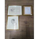 3 PICTURES INCLUDING SKETCHES ONE DATED 1809