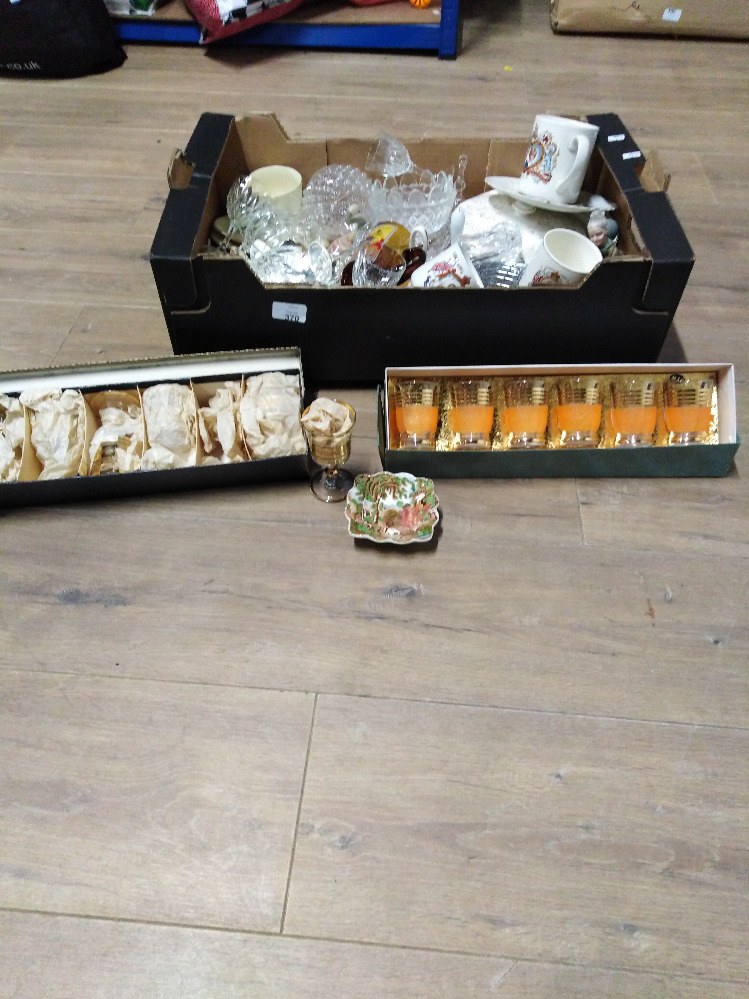 BOX OF MISCELLANEOUS INCLUDING CRYSTAL WEAR AND GLASS