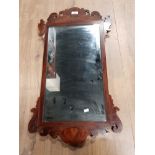 MAHOGANY FRAMED WALL MIRROR