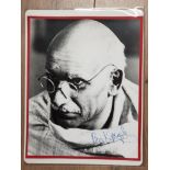 BEN KINGSLEY SIGNATURE PHOTO OF HIM IN HIS ROLE OF GANDHI FOR WHICH HE WON AN OSCAR