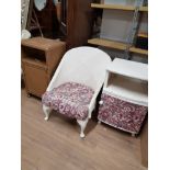 3 PIECES OF LLOYD LOOM STYLE FURNITURE