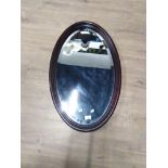MAGANOY FRAMED OVAL MIRROR SIZE 73CM BY 45CM