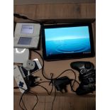 MISCELLANEOUS BOX OF ELECTRICALS INCLUDES NINTENDO DS AND SAMSUNG TABLET ETC