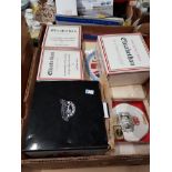 A BOX OF ASSORTED WARE INC RINGTONS ETC