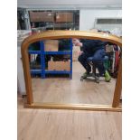 MODERN GILT OVER MANTLE MIRROR