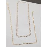 2 9CT YELLOW GOLD NECKLACES 5.2G