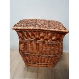 LARGE WICKER LAUNDRY BASKET