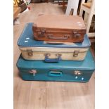 3 VINTAGE TRAVEL CASES