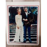 JAMES BOND GEORGE LAZENBY SIGNED PHOTO WITH DIANA RIGG FROM HER MAJESTYS SECRET SERVICE