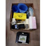 A BOX OF MISCELLANEOUS INC RINGTONS DIGITAL PHOTO FRAME ETC