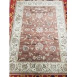 CREAM AND BROWN TURKISH RUG 120CM X 170CM