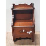 MAHOGANY SINGLE DRAWER WALL HANGING UNIT HANDLES MISSING