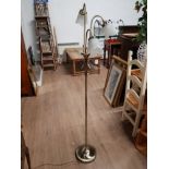 THREE BRANCH BRASS EFFECT STANDARD LAMP