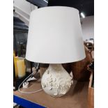 LARGE CERAMIC TABLE LAMP WITH FLORAL DESIGN