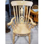 LIGHT BEECH AMERICAN STYLE COUNTRY ARMCHAIR