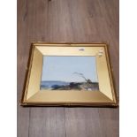 ORNATELY FRAMED WATERCOLOUR SIGNED INDISTINCT