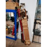 A VERY LARGE AMOUNT OF WALKING STICKS INCLUDES SOME WITH BRASS HANDLES