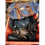 A BOX CONTAINING ASSORTED HAND BAGS INC RIVER ISLAND ETC