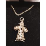 SILVER WIZARD PENDANT ON CHAIN